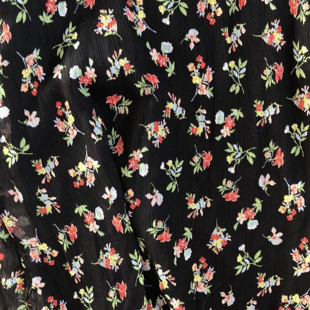 Bailey 44 Black Pink Floral Cutout Midi Dress - Picture 6 of 8